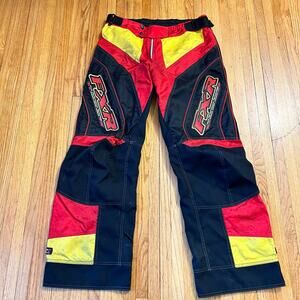 FXR Racing Pants Mens 34 Red Black Tellow Riding  ***